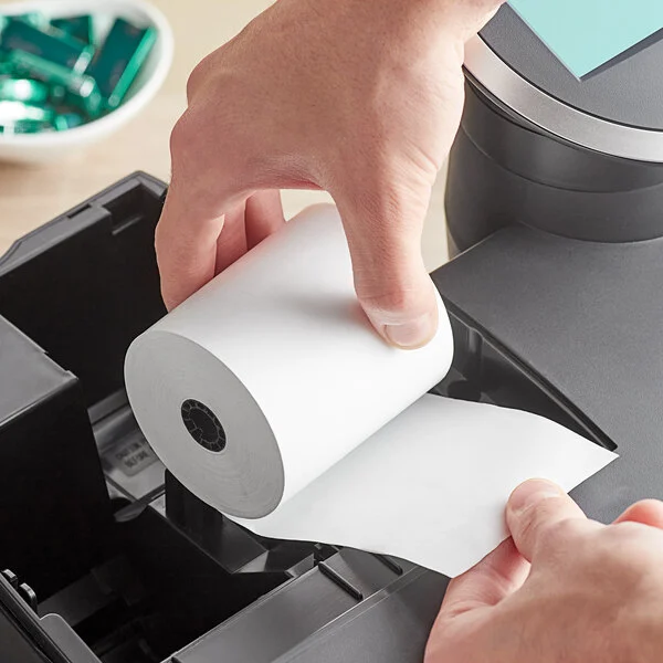 POS Thermal Roll - 7 Smart Insights 2 Installing a POS thermal paper roll into a receipt printer
